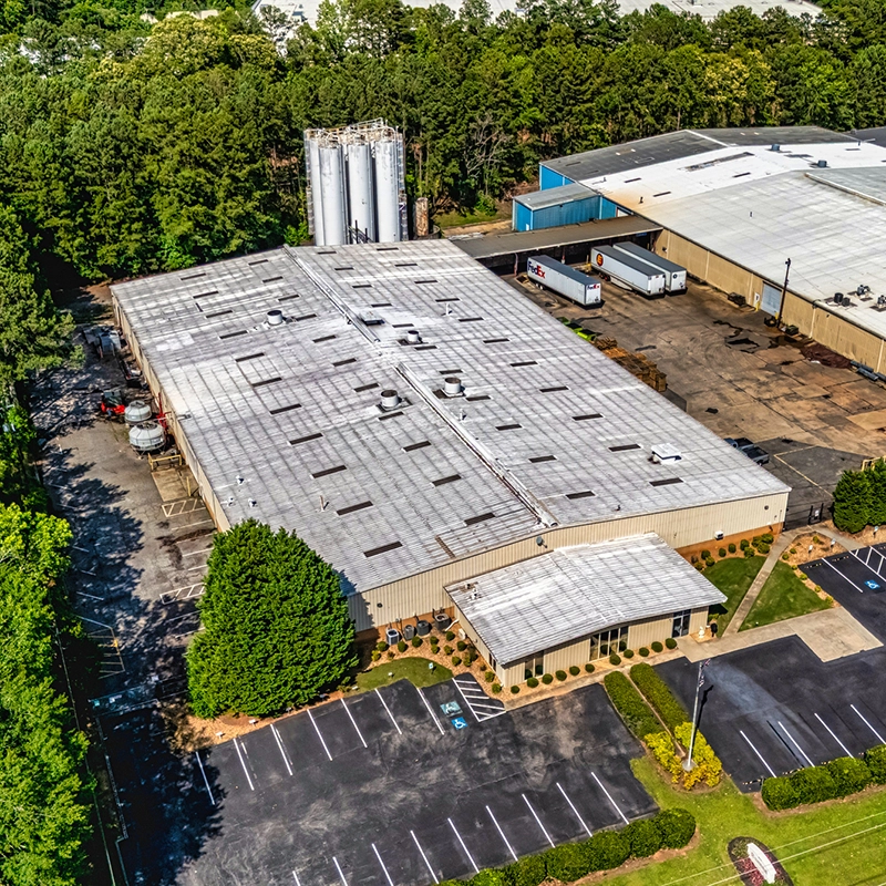 Arial view of the M.A. Manufacturing plant.